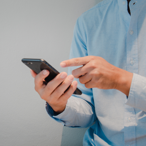 A man holding a phone